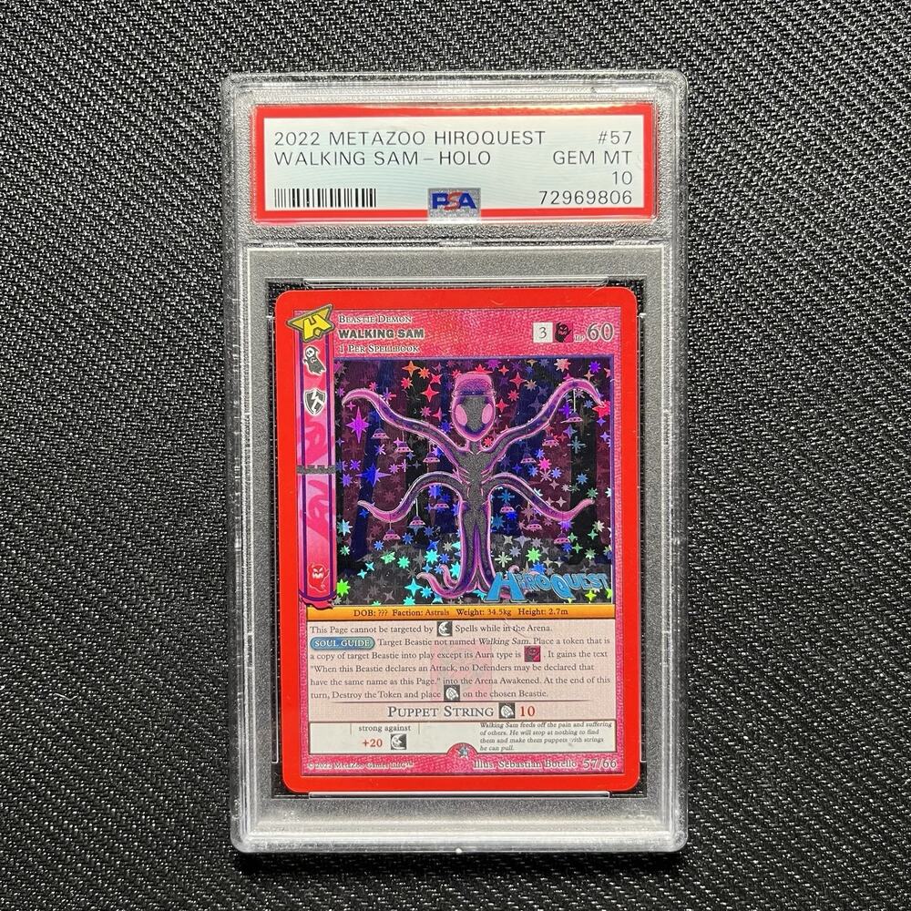 Metazoo Hiroquest Walking Sam PSA 10 Gem Mint Full Holo CD Promo 57/66
